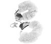 Металлические наручники с белым мехом Pipedream Original Furry Cuffs PD3804-19