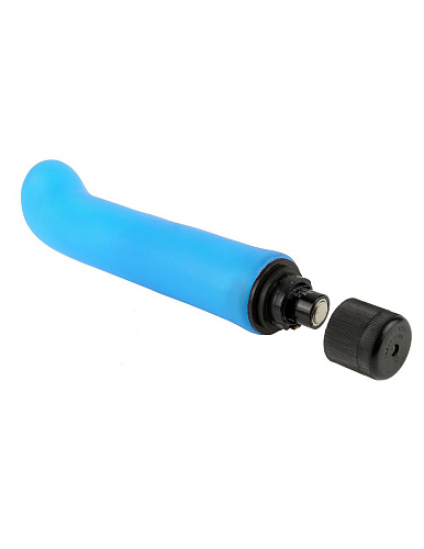 Голубой вибромассажёр с загнутым кончиком Pipedream XL G-Spot Softees PD1407-14 (16,2 см)
