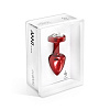 Красная анальная пробка с кристаллом-сердцем DIOGOL Anni R Heart Red T1 8120010098 (6 см)