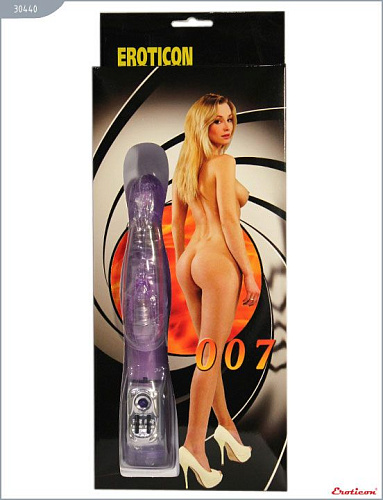 Фиолетовый виброкомпьютер с ротацией и функцией Up Down Eroticon «Бабочка» 30440 (24 см)