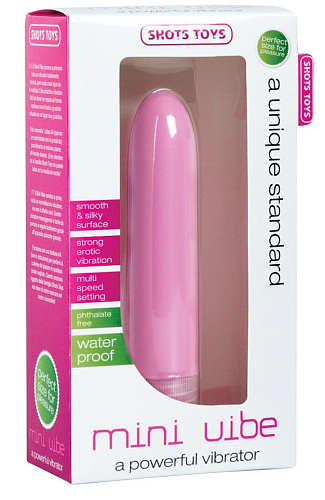 Розовый мини-вибратор Shots Media BV Mini Vibe Pink SHT033PNK (12,3 см)