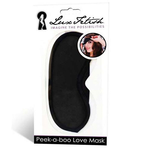Чёрная маска на глаза Lux Fetish Peek-a-Boo LF6010