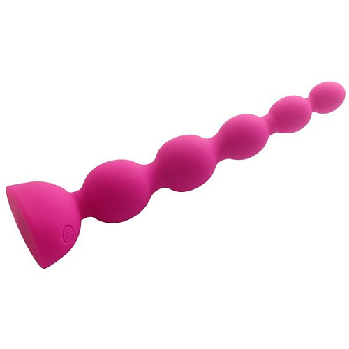 Розовый анальный вибростимулятор с пультом ДУ Howells Anal Beads L 189024pink (21,5 см)