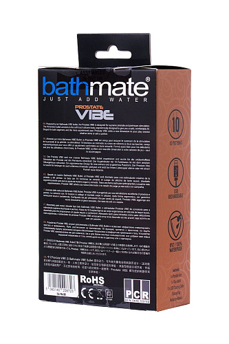 Стимулятор простаты чёрного цвета Bathmate Prostate Vibe BM-PM-BR (10,5 см)