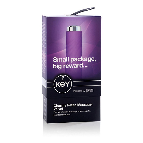 Сиреневый вибромассажёр с волнистой поверхностью Jopen Charms Velvet Lavender JO-8040-10-3 (9,5 см)