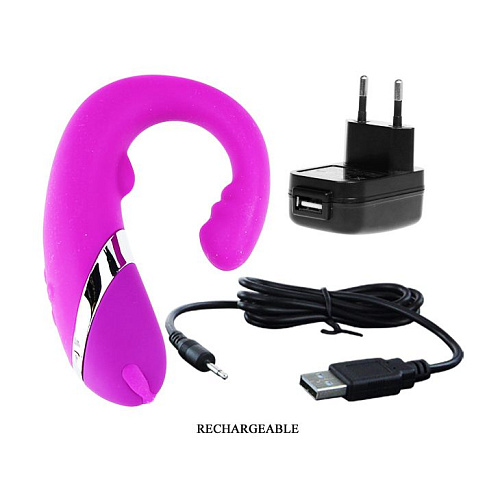 Перезаряжаемый лиловый анальный вибромассажёр Baile Amour BI-014108-2