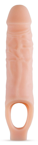 Телесный реалистичный фаллоудлинитель Blush Novelties 9 Inch Silicone Cock Sheath Penis Extender BL-22583 (22,86 см)