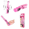 Розовый вибратор с клиторальным стимулятором и ротацией Baile Happy Angel BW-037012 (22 см)