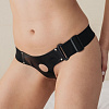 Чёрные лаковые трусики для страпона БДСМ арсенал 52002ars