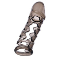 Дымчатая закрытая насадка на пенис ToyFa XLover 748018 (11,5 см)