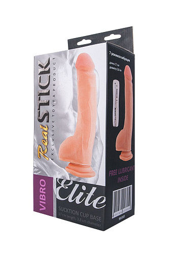 Телесный вибратор на присоске серии ToyFa Elite 981003 (17 см)