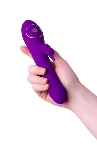 Фиолетовый ротатор с клиторальным стимулятором JOS YUM 783014 (21 см)