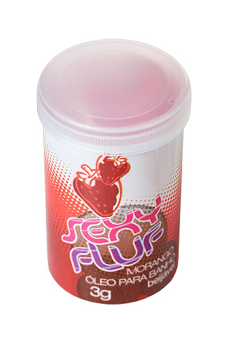 Масло для ванны и массажа с ароматом клубники INTT SEXY FLUF BLB09 (2 капсулы × 3 гр)