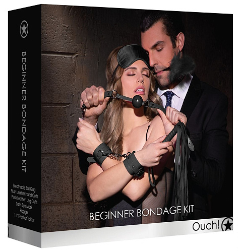 Чёрный игровой набор Shots Media BV Beginners Bondage Kit OU371BLK