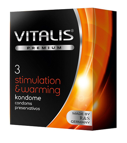 Прозрачные презервативы с согревающим эффектом R S GmbH VITALIS PREMIUM №3 stimulation warming (3 шт)