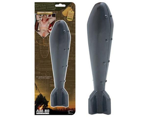 Чёрный анальный стимулятор в виде боеголовки Topco Sales AM-80 810398 (24 см)