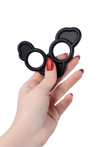 Набор из двух чёрных эрекционных колец 709032