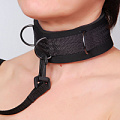Чёрный ошейник из неопрена Sitabella 7101-1