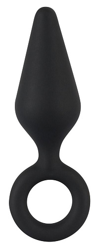 Чёрная анальная пробка Orion Soft Touch Plug S 0532363 (12,1 см)