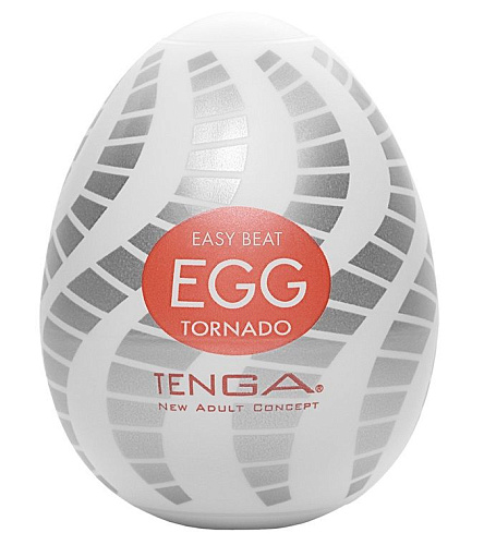 Мастурбатор-яйцо белого цвета Tenga Tornado EGG-016