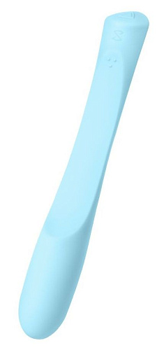 Голубой гибкий водонепроницаемый вибратор Sirens Venus S-1-2 (22 см)