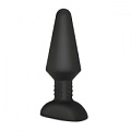 Большая чёрная вибропробка b-Vibe Rimming Plug XL BV-016-BLK (16 см)