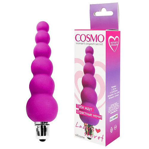 Розовый анальный вибромассажёр-ёлочка Bior toys CSM-23046-16 (12 см)