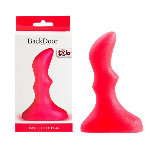 Розовый анальный стимулятор Lola toys Small ripple plug 510184lola (10 см)