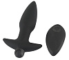 Чёрная анальная вибропробка с пультом ДУ Orion Remote controlled Butt Plug 05969140000 (13 см)