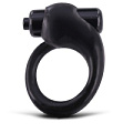 Чёрное эрекционное кольцо с вибрацией Seven Creations 2621-02BLK-BCD GP