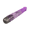 Водонепроницаемый фиолетовый массажёр со встроенным вибратором Baile BW-041010-0603 (17 см)