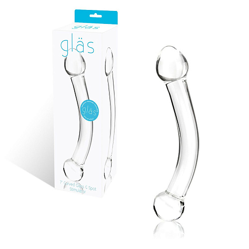 Прозрачный стеклянный фаллос для стимуляции точки G Glas GLAS-138