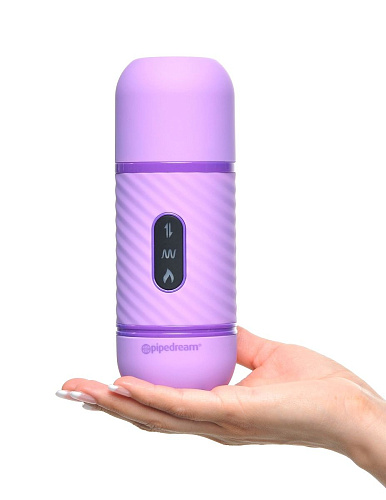 Фиолетовый автоматический вибромассажёр с функцией поступательных движений Pipedream Love Thrust-Her PD4926-12