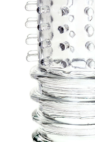 Прозрачная насадка на пенис с расширенной головкой A-toys TOYFA 768010 (15,3 см)