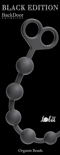 Серая анальная цепочка Lola toys Orgasm Beads 4201-03Lola (33,5 см)