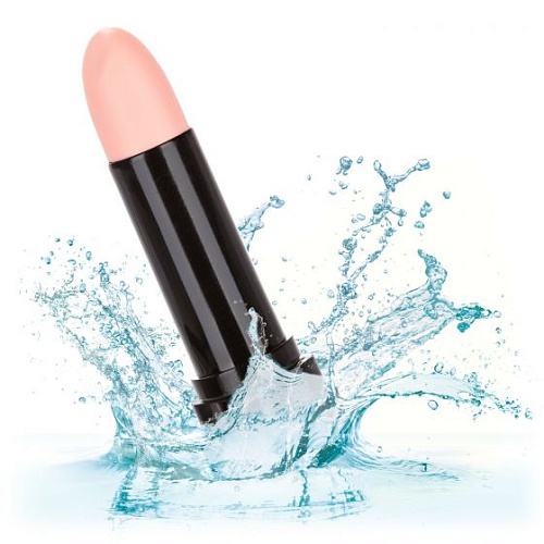 Чёрный компактный вибратор-помада California Exotic Novelties Hide Play Lipstick SE-2930-05-2