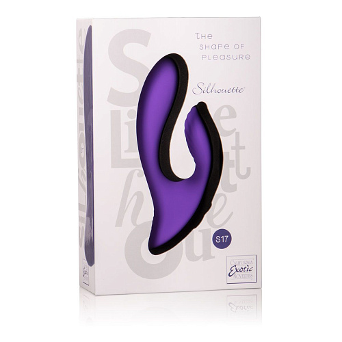 Фиолетовый перезаряжаемый вибратор со стимуляцией клитора California Exotic Novelties Silhouette S17 SE-4593-45-3