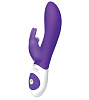 Фиолетовый вибромассажёр с клиторальным отростком The Rabbit Company The Come Hither Rabbit TRC-006PUR (22 см)