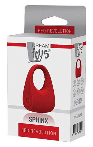 Красное эрекционное кольцо Dream Toys SPHINX 21662