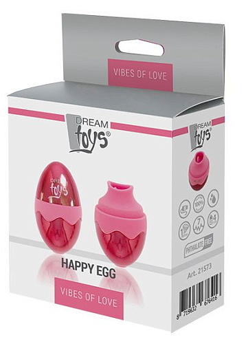 Розовое яичко с подвижным язычком Dream Toys HAPPY EGG 21573