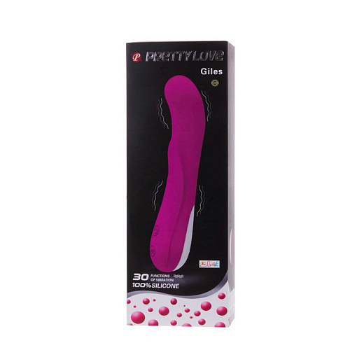Фиолетовый вибратор с 30 режимами вибрации Baile Giles BI-014277 (19,5 см)