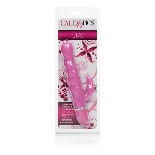 Розовый силиконовый вибратор California Exotic Novelties Lia Dual Stimulator SE-4561-10-3 (20 см)