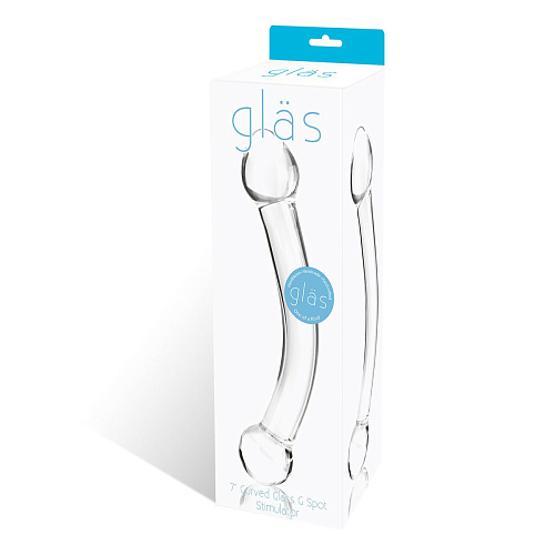 Прозрачный стеклянный фаллос для стимуляции точки G Glas GLAS-138