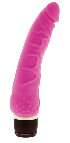 Розовый вибратор-реалистик с венками Dream Toys PURRFECT SILICONE CLASSIC 7.1INCH PINK 20781 (18 см)
