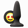 Чёрная силиконовая пробка среднего размера NS Novelties Emoji ILY NSN-0513-13 (10,2 см)