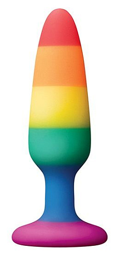 Разноцветная анальная втулка Dream Toys RAINBOW ANAL PLUG SMALL 21742 (11 см)