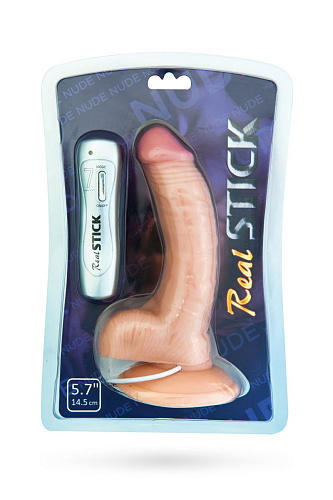 Вибратор-реалистик с выносным пультом телесного цвета ToyFa 581002 (14,5 см)