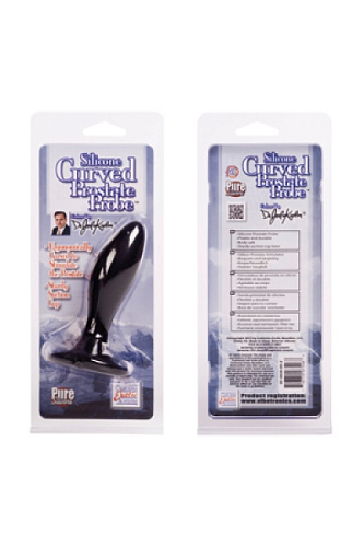 Массажёр простаты из силикона черного цвета California Exotic Novelties Curved Silicone Prostate Probe SE-5638-05-2