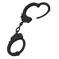 Чёрный металлические наручники Romfun PD-047