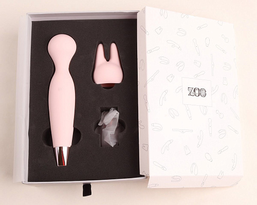 Нежно-розовый хай-тек вибромассажёр-газель со съёмной насадкой ImToy Gazella (21,8 см)